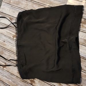 Hollister Satin Black Lacey Cami Sz L
